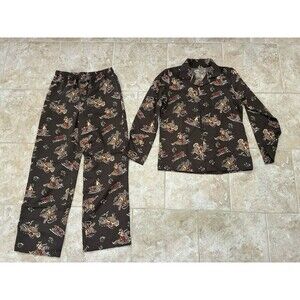 VTG Gymboree Cowboy Pajama 2 piece set size Large  Brown Horse Rodeo Western